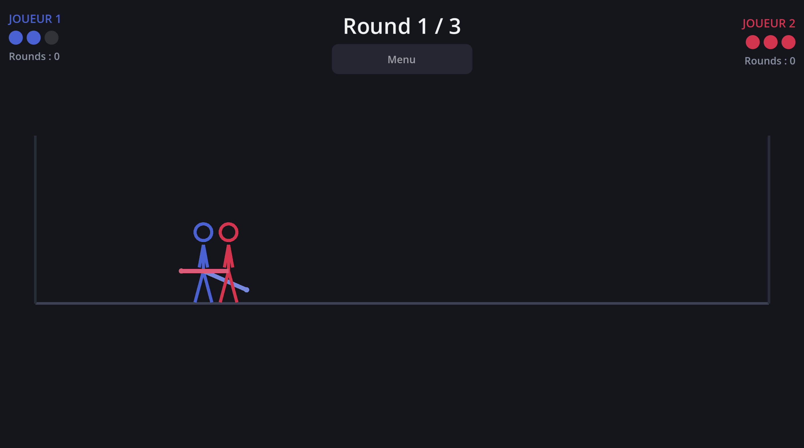 Close combat duel — both fighters locked in